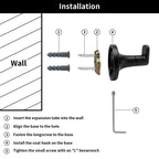 Minimalist Bathroom Towel Hook, Wall Mounted Robe Hook for Towels and Bathrobes,