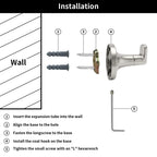 Minimalist Bathroom Towel Hook, Wall Mounted Robe Hook for Towels and Bathrobes,