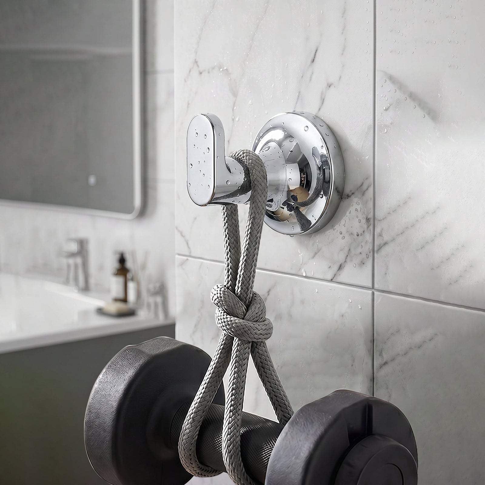 Minimalist Bathroom Towel Hook, Wall Mounted Robe Hook for Towels and Bathrobes,