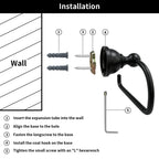 Wall Mounted Toilet Paper Holder, Modern Bathroom Tissue Roll Holder with Open End Design