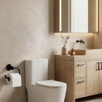 Wall Mounted Toilet Paper Holder, Modern Bathroom Tissue Roll Holder with Open End Design