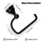 Wall Mounted Toilet Paper Holder, Modern Bathroom Tissue Roll Holder with Open End Design