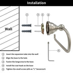 Wall Mounted Toilet Paper Holder, Modern Bathroom Tissue Roll Holder with Open End Design
