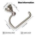 Wall Mounted Toilet Paper Holder, Modern Bathroom Tissue Roll Holder with Open End Design