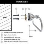 Wall Mounted Toilet Paper Holder, Modern Bathroom Tissue Roll Holder with Open End Design