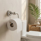 Wall Mounted Toilet Paper Holder, Modern Bathroom Tissue Roll Holder with Open End Design
