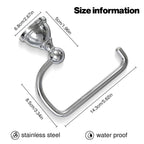 Wall Mounted Toilet Paper Holder, Modern Bathroom Tissue Roll Holder with Open End Design