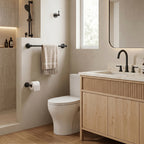 Wall Mounted Toilet Paper Holder, Bathroom Tissue Roll Holder with Double Post Design