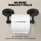 Wall Mounted Toilet Paper Holder, Bathroom Tissue Roll Holder with Double Post Design