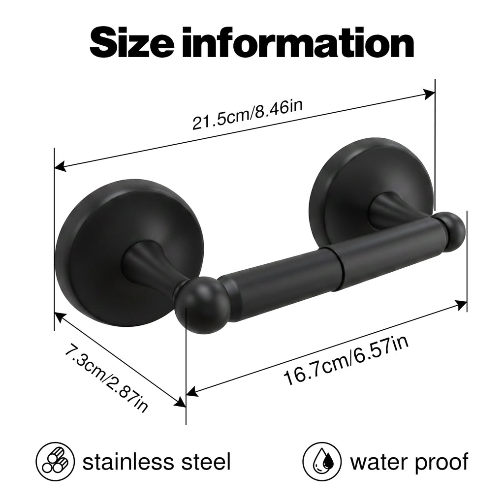 Wall Mounted Toilet Paper Holder, Bathroom Tissue Roll Holder with Double Post Design