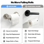 Wall Mounted Toilet Paper Holder, Bathroom Tissue Roll Holder with Double Post Design