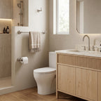 Wall Mounted Toilet Paper Holder, Bathroom Tissue Roll Holder with Double Post Design
