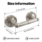 Wall Mounted Toilet Paper Holder, Bathroom Tissue Roll Holder with Double Post Design