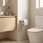 Wall Mounted Toilet Paper Holder, Bathroom Tissue Roll Holder with Double Post Design
