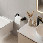Wall Mounted Toilet Paper Holder, Modern Bathroom Tissue Roll Holder with Open End Design