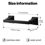 Wall Mounted Toilet Paper Holder, Modern Bathroom Tissue Roll Holder with Open End Design