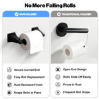 Wall Mounted Toilet Paper Holder, Modern Bathroom Tissue Roll Holder with Open End Design