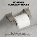 Wall Mounted Toilet Paper Holder, Modern Bathroom Tissue Roll Holder with Open End Design