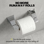 Wall Mounted Toilet Paper Holder, Modern Bathroom Tissue Roll Holder with Open End Design
