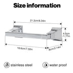Wall Mounted Toilet Paper Holder, Modern Bathroom Tissue Roll Holder with Open End Design