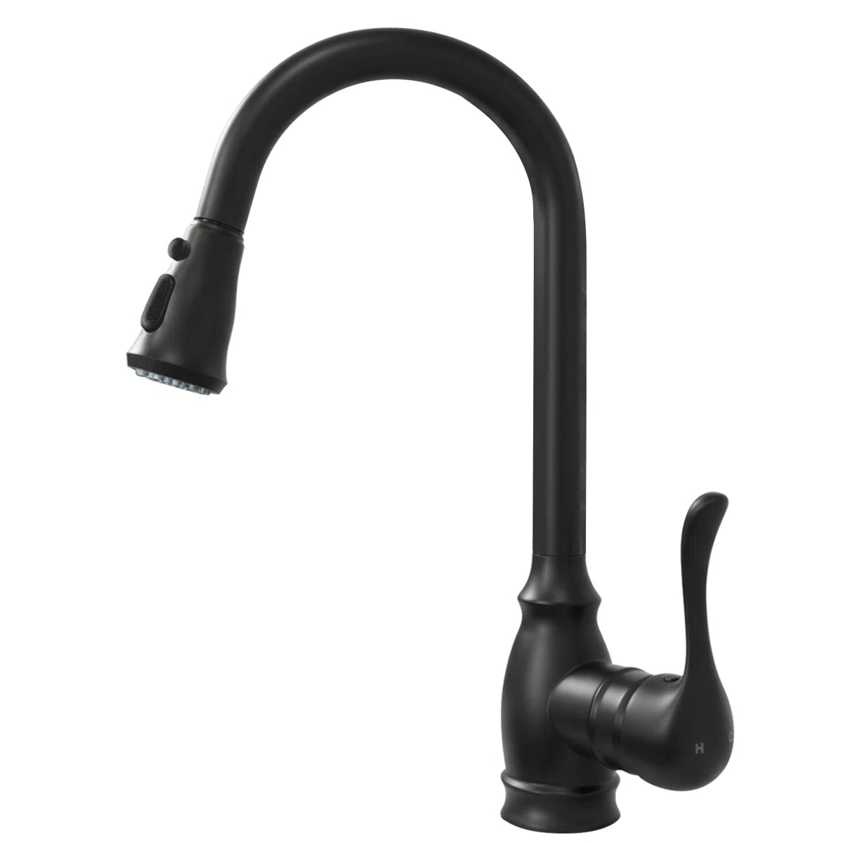 IJDD Pull Down Kitchen Faucet for Home Kitchens, Matte Black