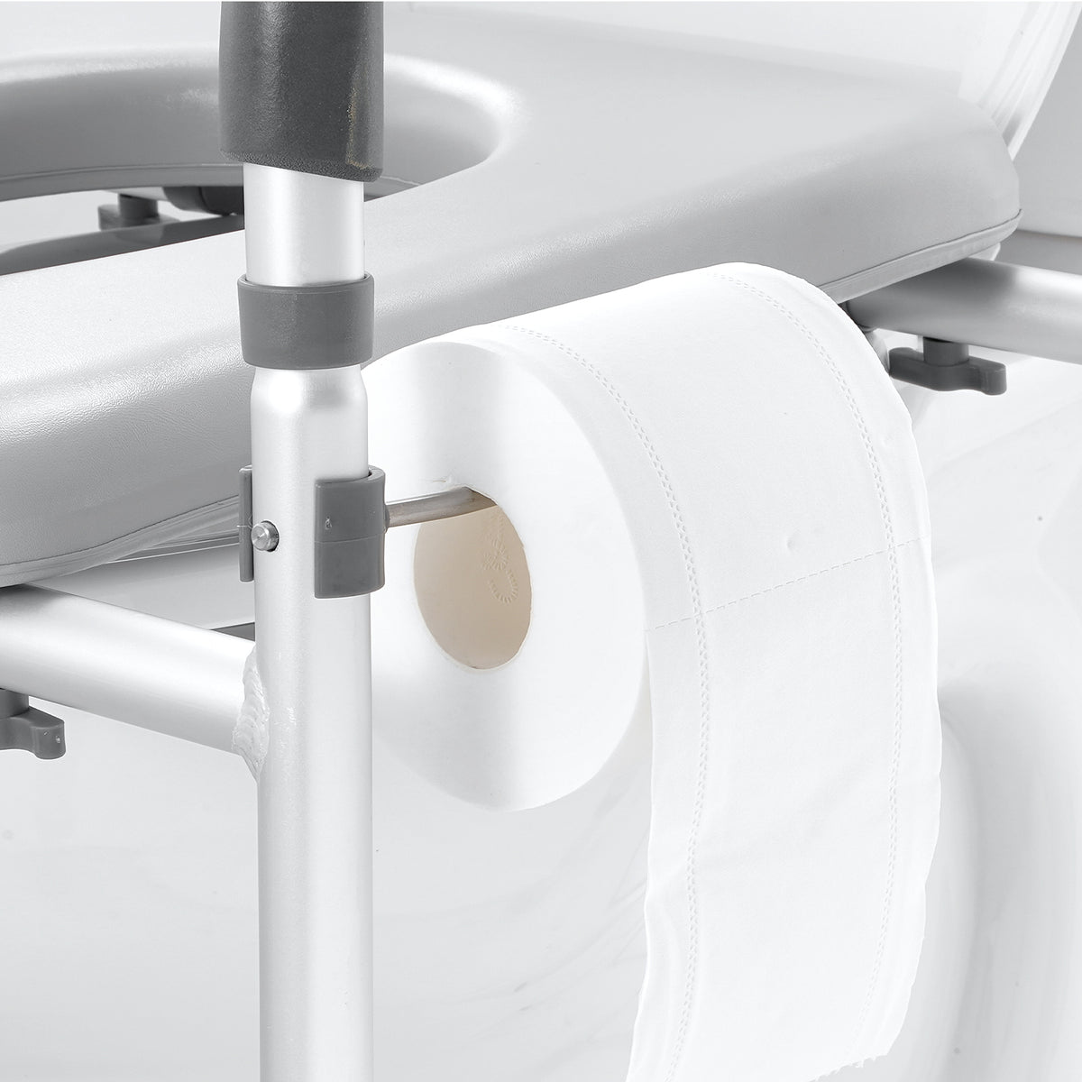 Adjustable 3-IN-1 Raised Toilet Seat with Padded Arms