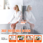Adjustable 360° Swivel Shower Chair with Non-Slip Feet