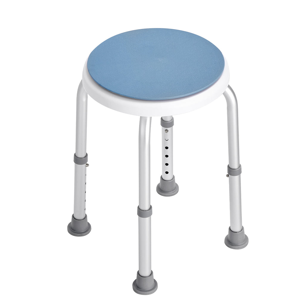 Adjustable 360° Swivel Shower Chair with Non-Slip Feet