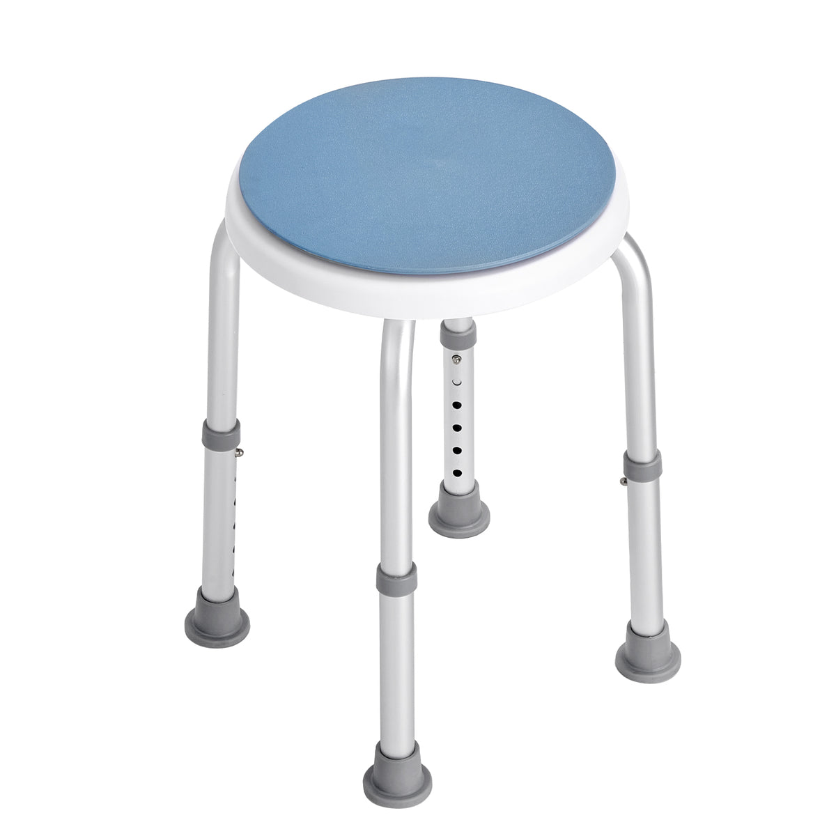 Adjustable 360° Swivel Shower Chair with Non-Slip Feet