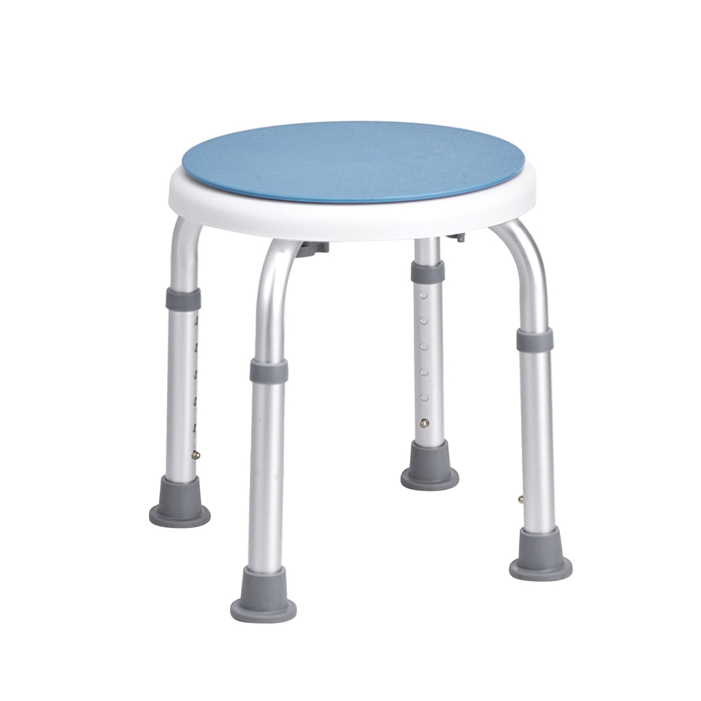 Adjustable 360° Swivel Shower Chair with Non-Slip Feet