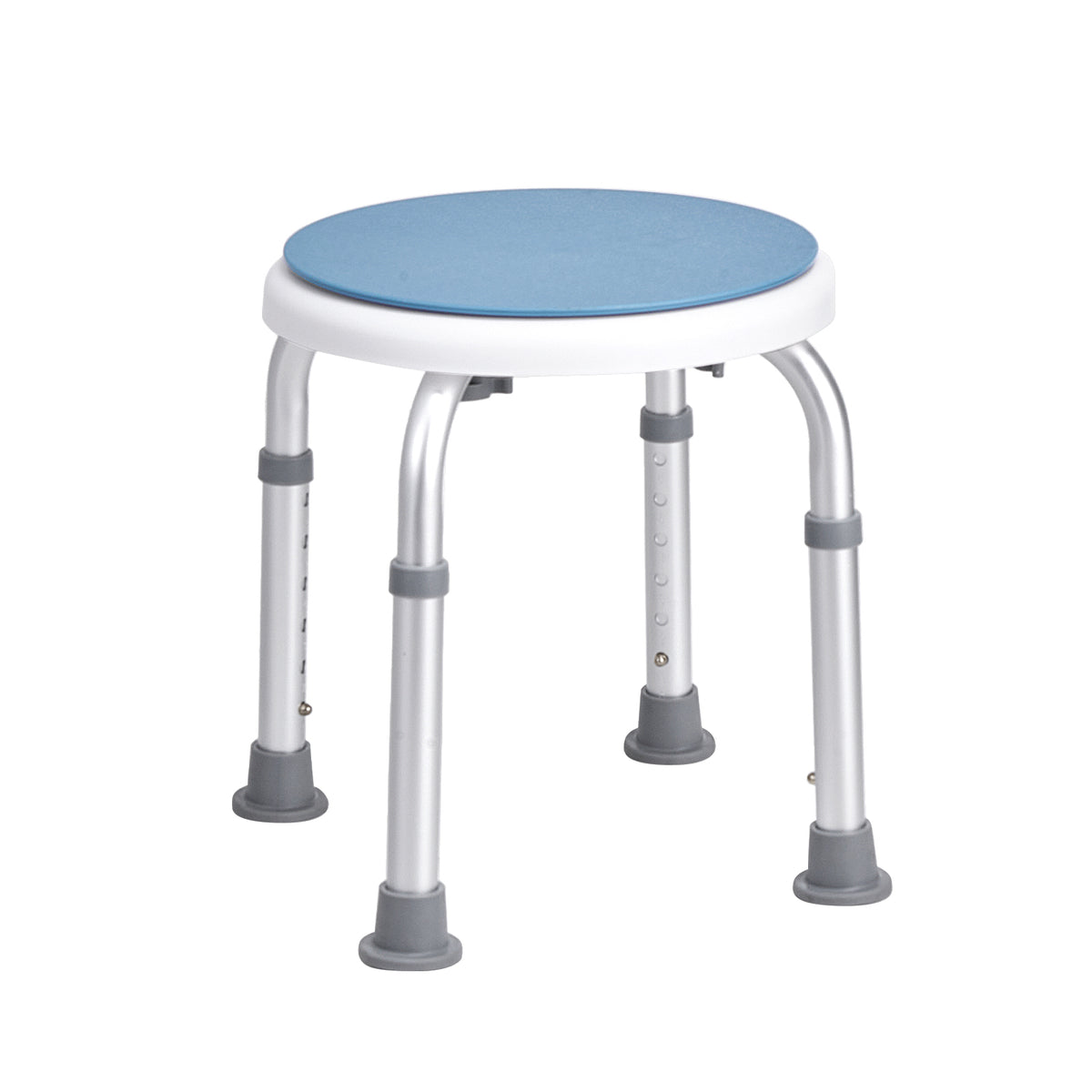 Adjustable 360° Swivel Shower Chair with Non-Slip Feet