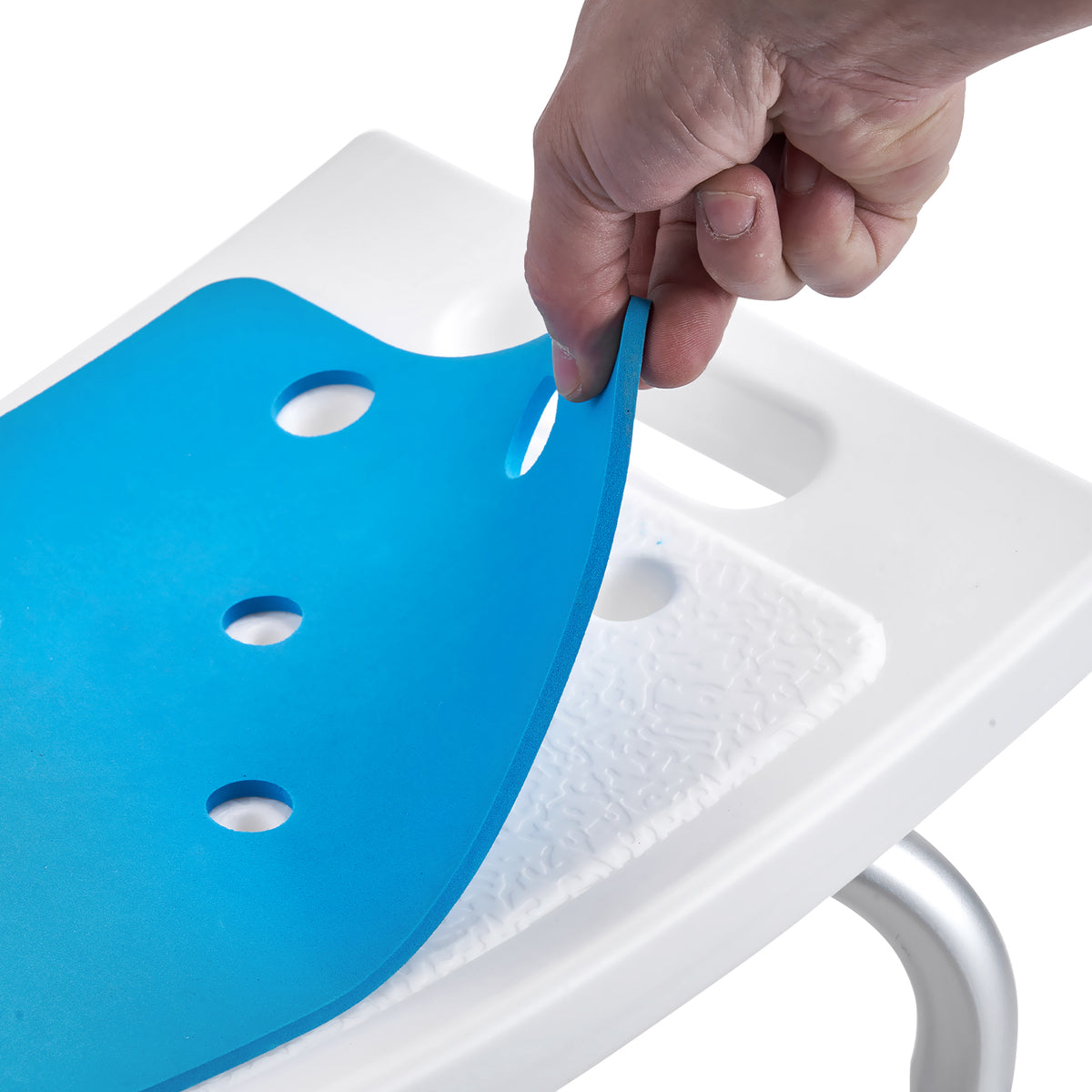 Adjustable Shower Chair with Crossbar Support