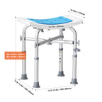 Adjustable Shower Chair with Crossbar Support
