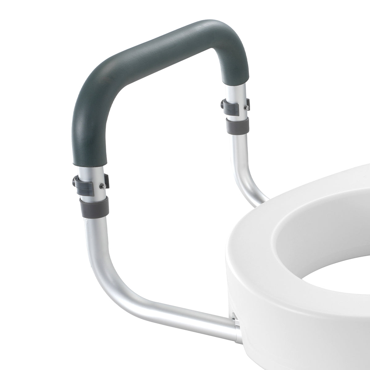 3.5-Inch Lift Raised Toilet Seat with Padded Armrests