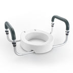 3.5-Inch Lift Raised Toilet Seat with Padded Armrests