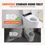 3.5-Inch Lift Raised Toilet Seat with Padded Armrests