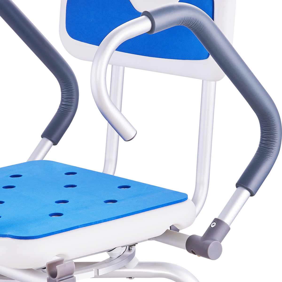 360° Swivel Adjustable Shower Chair with Pivoting Armrests