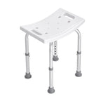 Adjustable Shower Stool with Curved Seat & Integrated Grips