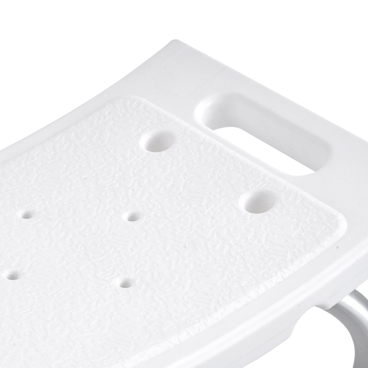 Adjustable Shower Stool with Curved Seat & Integrated Grips
