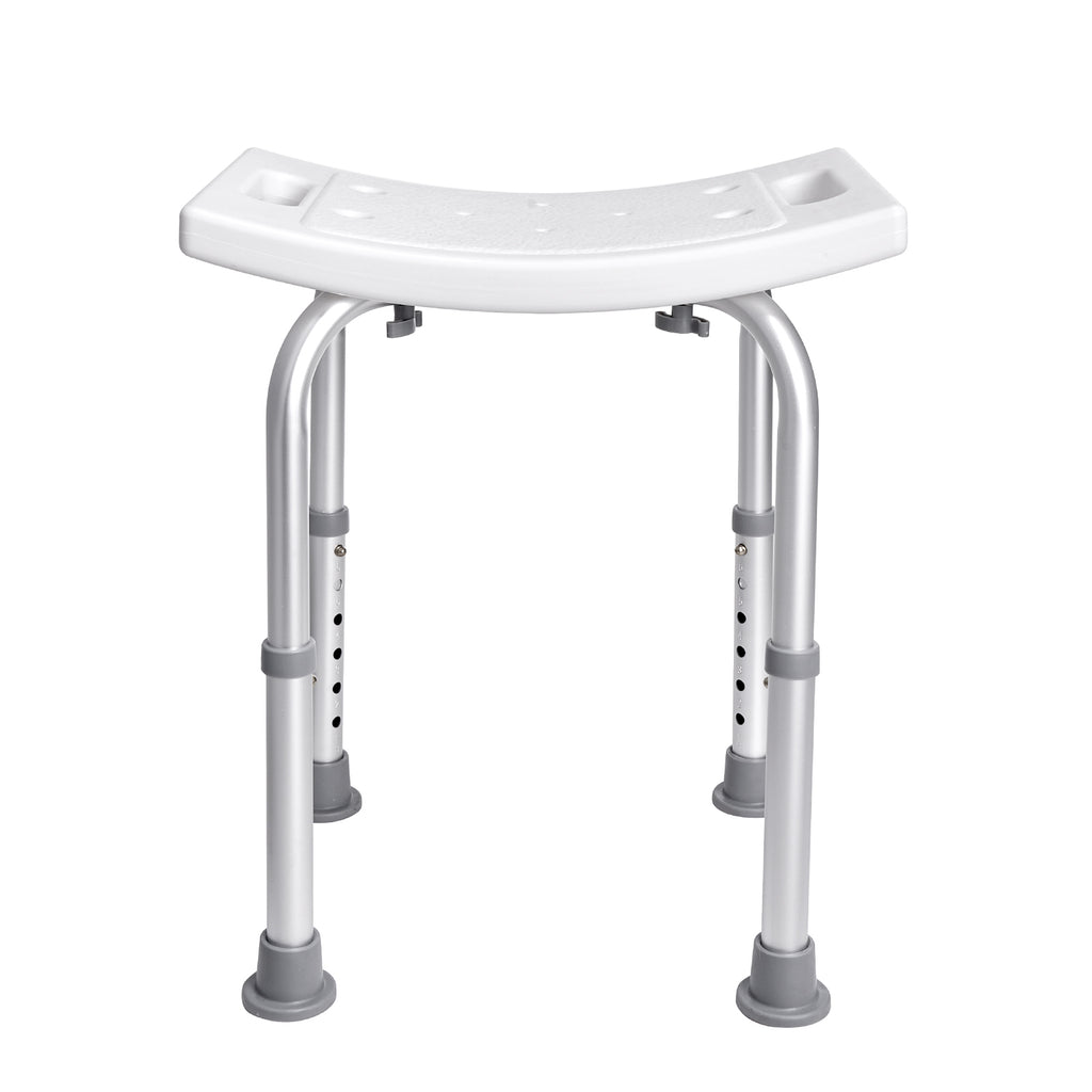 Adjustable Shower Stool with Curved Seat & Integrated Grips