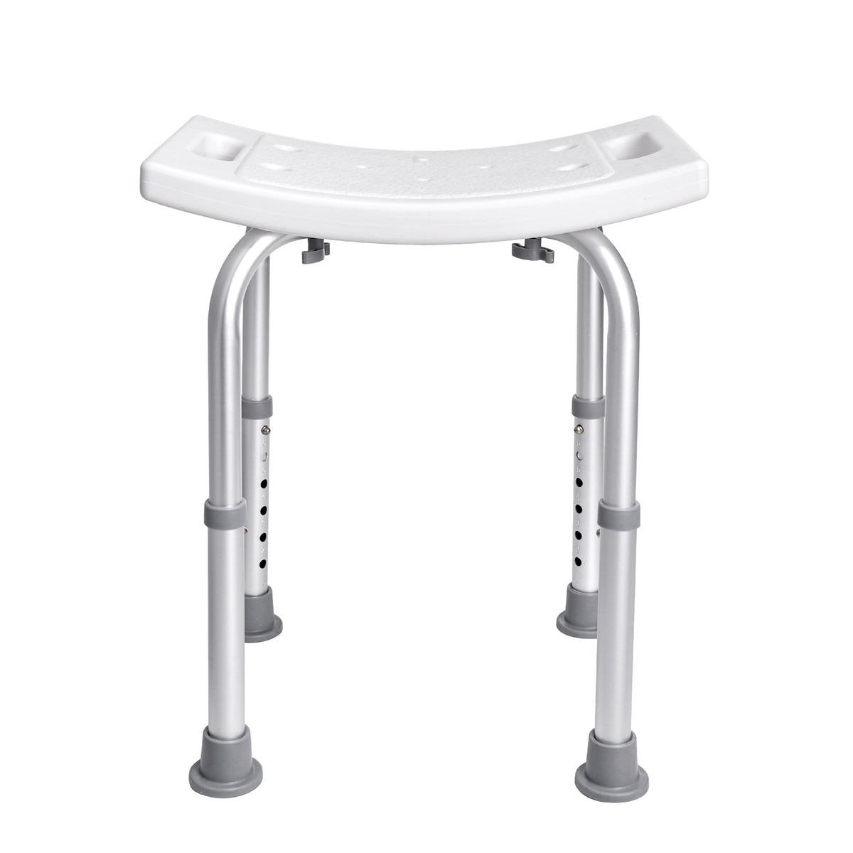 Adjustable Shower Stool with Curved Seat & Integrated Grips