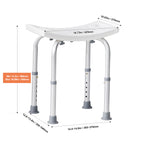 Adjustable Shower Stool with Curved Seat & Integrated Grips