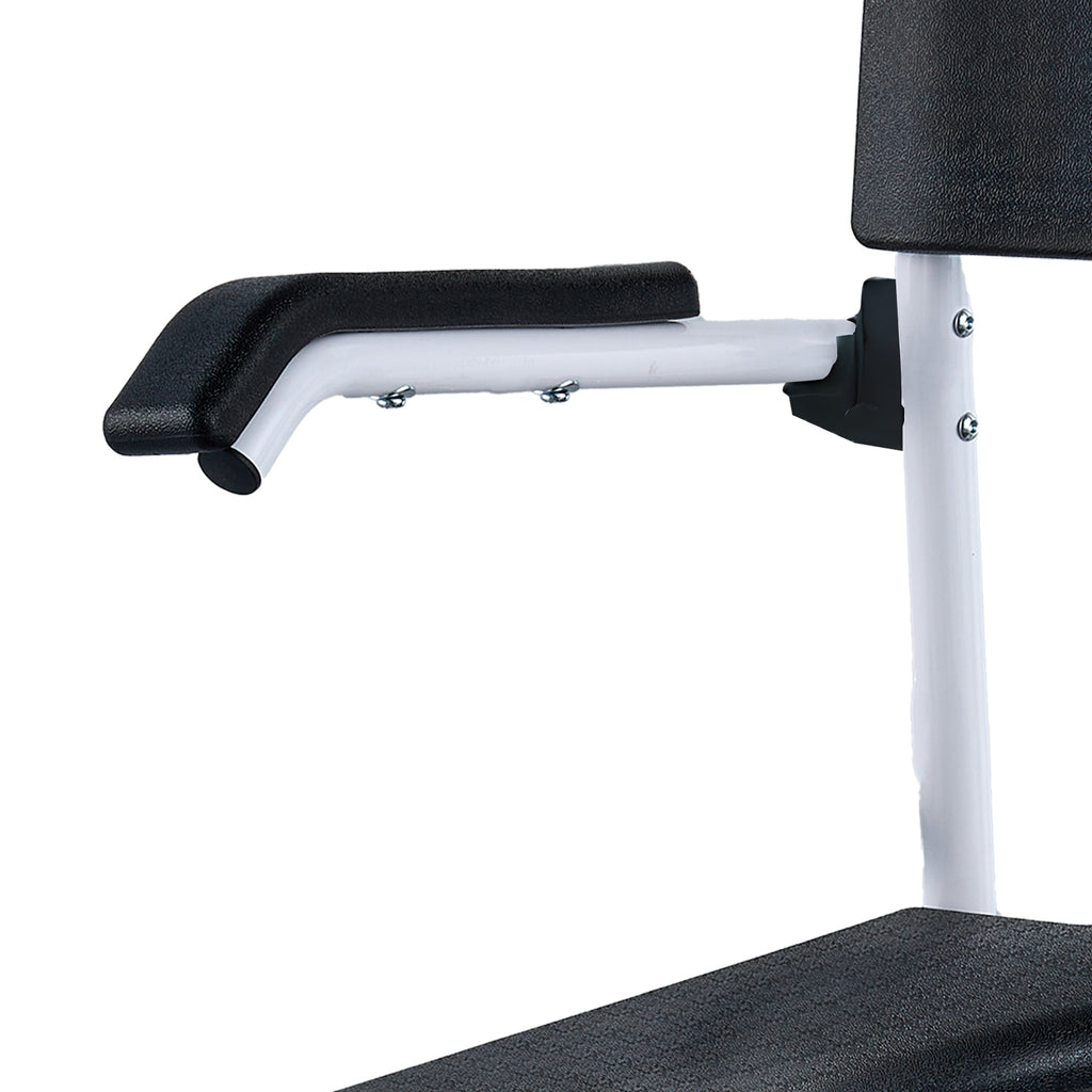 4-in-1 Shower Commode Wheelchair with Locking Wheels