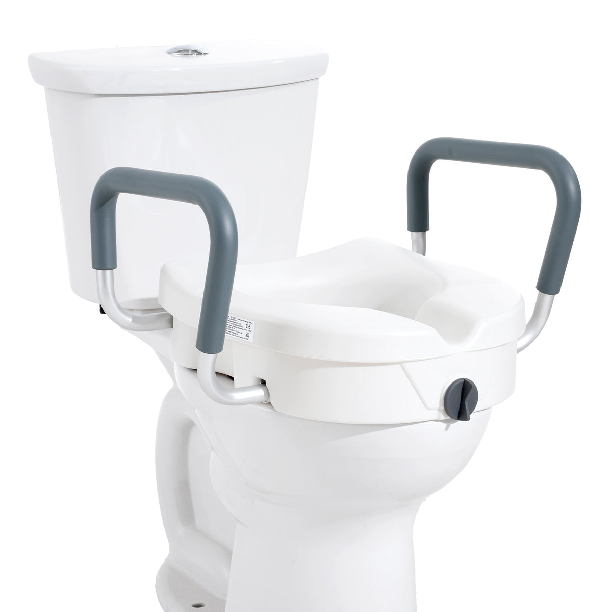 5-Inch Raised Toilet Seat with Adjustable Arms