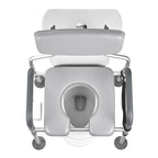 Adjustable 4-in-1 Bedside Commode Chair with Padded Seat & Backrest