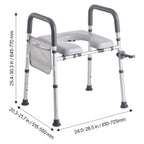 Adjustable 4-in-1 Toilet Safety Frame with Padded Seat