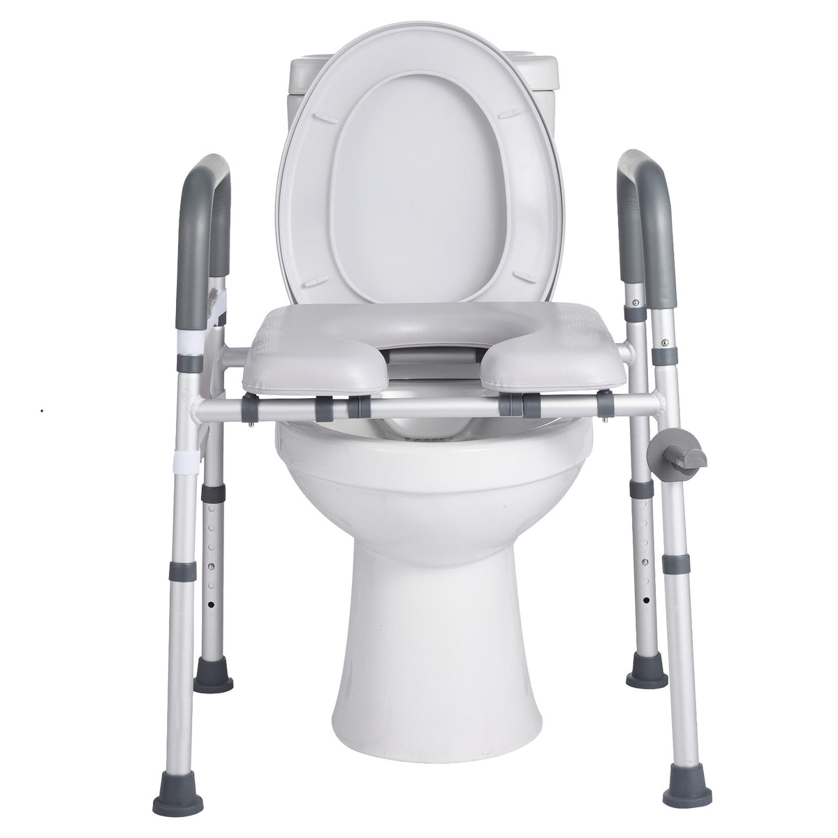 Adjustable 4-in-1 Toilet Safety Frame with Padded Seat