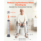 Adjustable 4-in-1 Toilet Safety Frame with Padded Seat