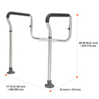 Adjustable Toilet Safety Rails with Padded Armrests