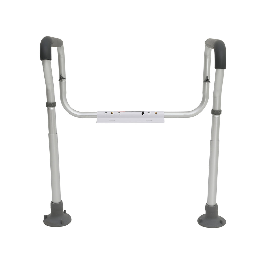 Adjustable Toilet Safety Rails with Padded Armrests